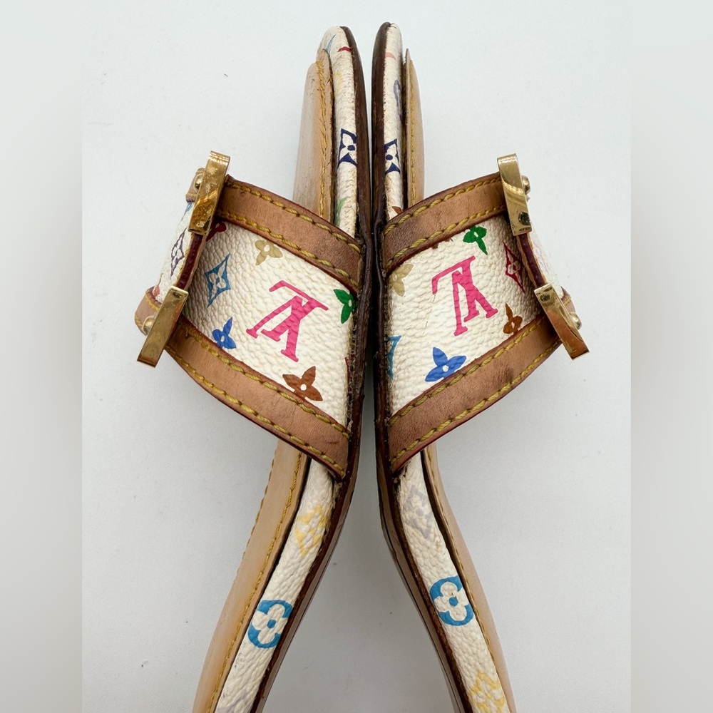 Louis Vuitton Y2K Murakami Multicolor LV
Monogram Mule Slide Sandals EU 37 US 7 - Picture 7 of 15